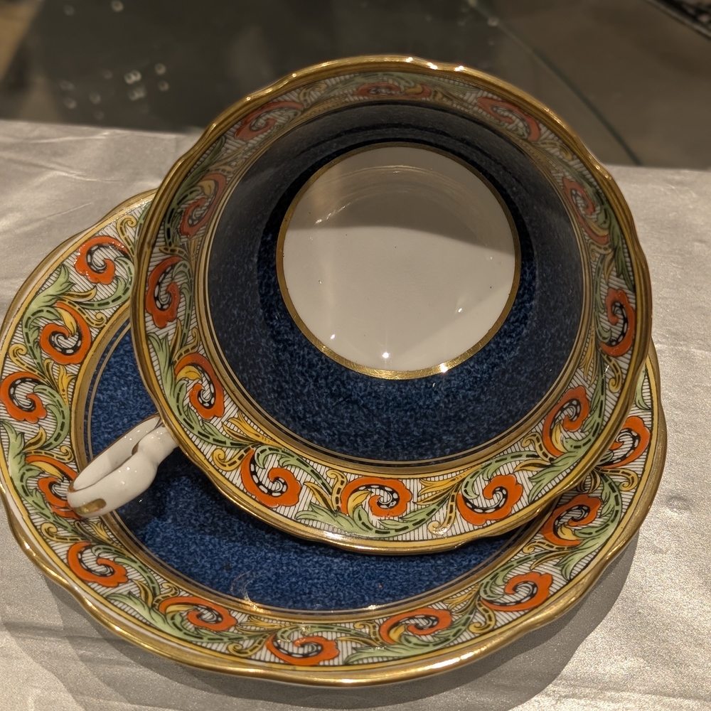 Aynsley White Tea Cup and Saucer Set
